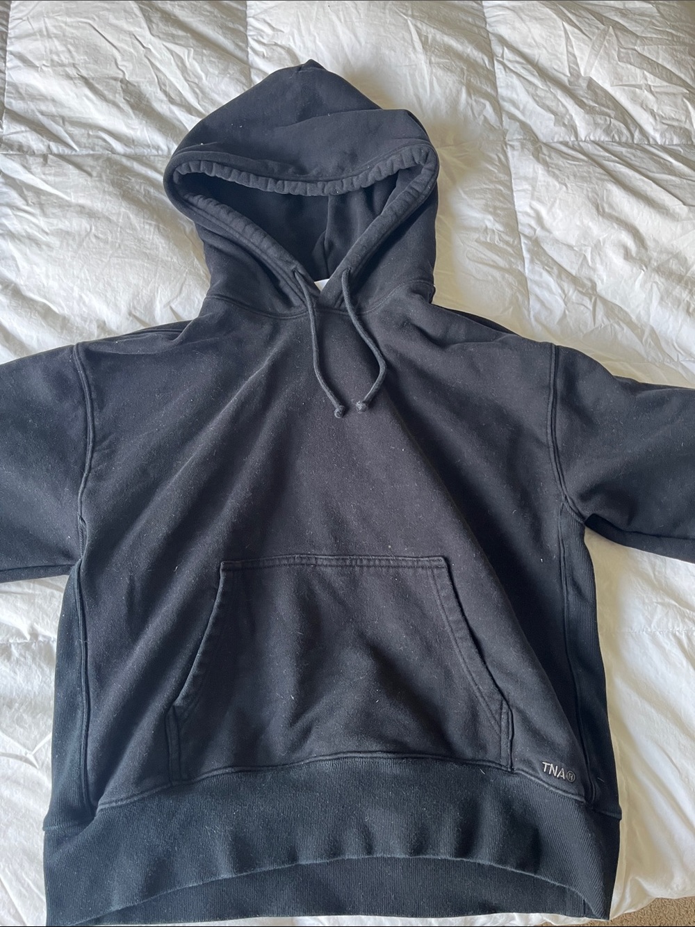 TNA Black Pullover Hoodie with Kangaroo Pocket